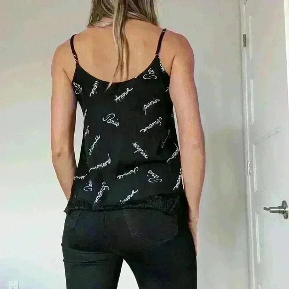 Smart Set, adjustable strap, cami top, black  and white, size small - Picture 6 of 13